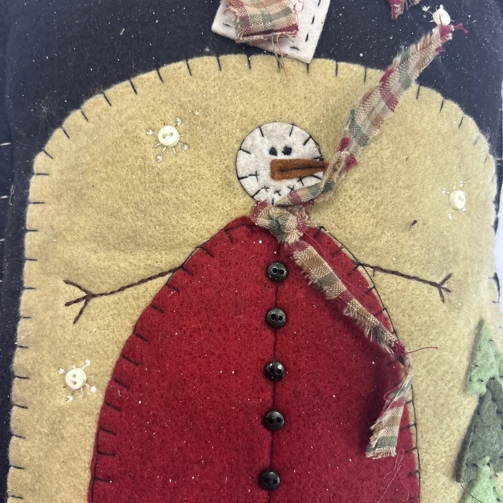 Two Decorative Pillow Snowman 9x13